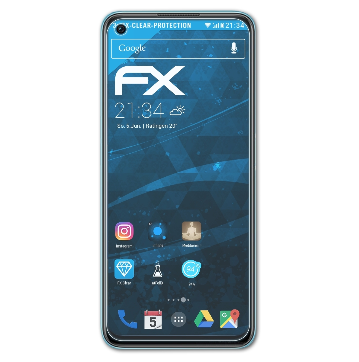 ATFOLIX 3x FX-Clear Oppo Displayschutz(für A36)