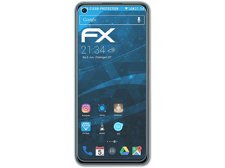 ATFOLIX 3x FX-Clear Displayschutz(für Oppo A36)