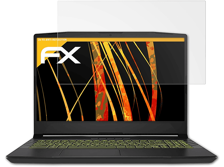 ATFOLIX 2x FX-Antireflex Displayschutz(für MSI Alpha 15)