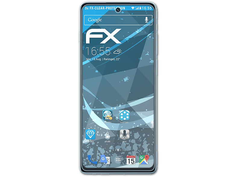 S30) Displayschutz(für Motorola Edge FX-Clear ATFOLIX 3x