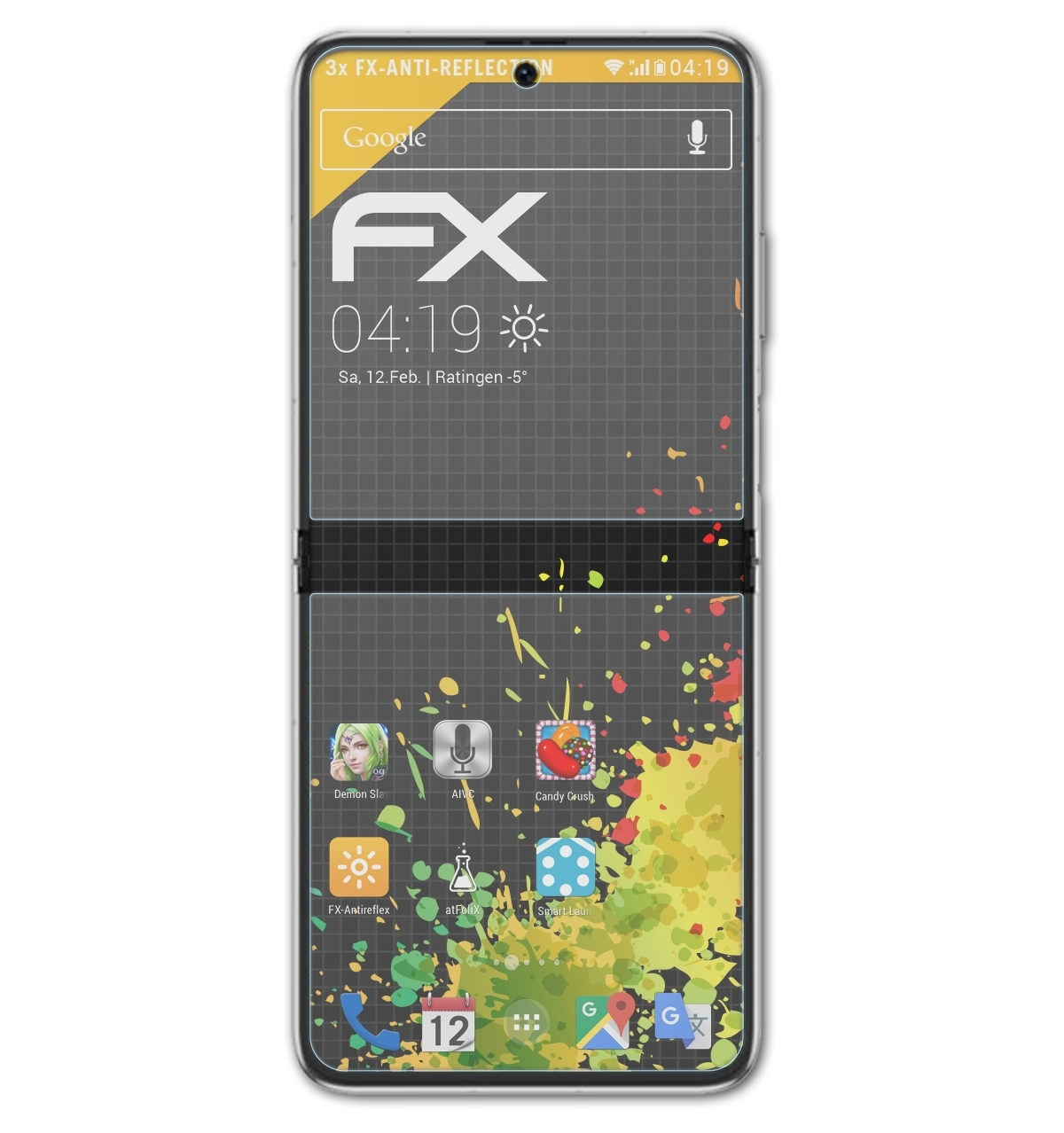 ATFOLIX FX-Antireflex Pocket) P50 3x Displayschutz(für Huawei