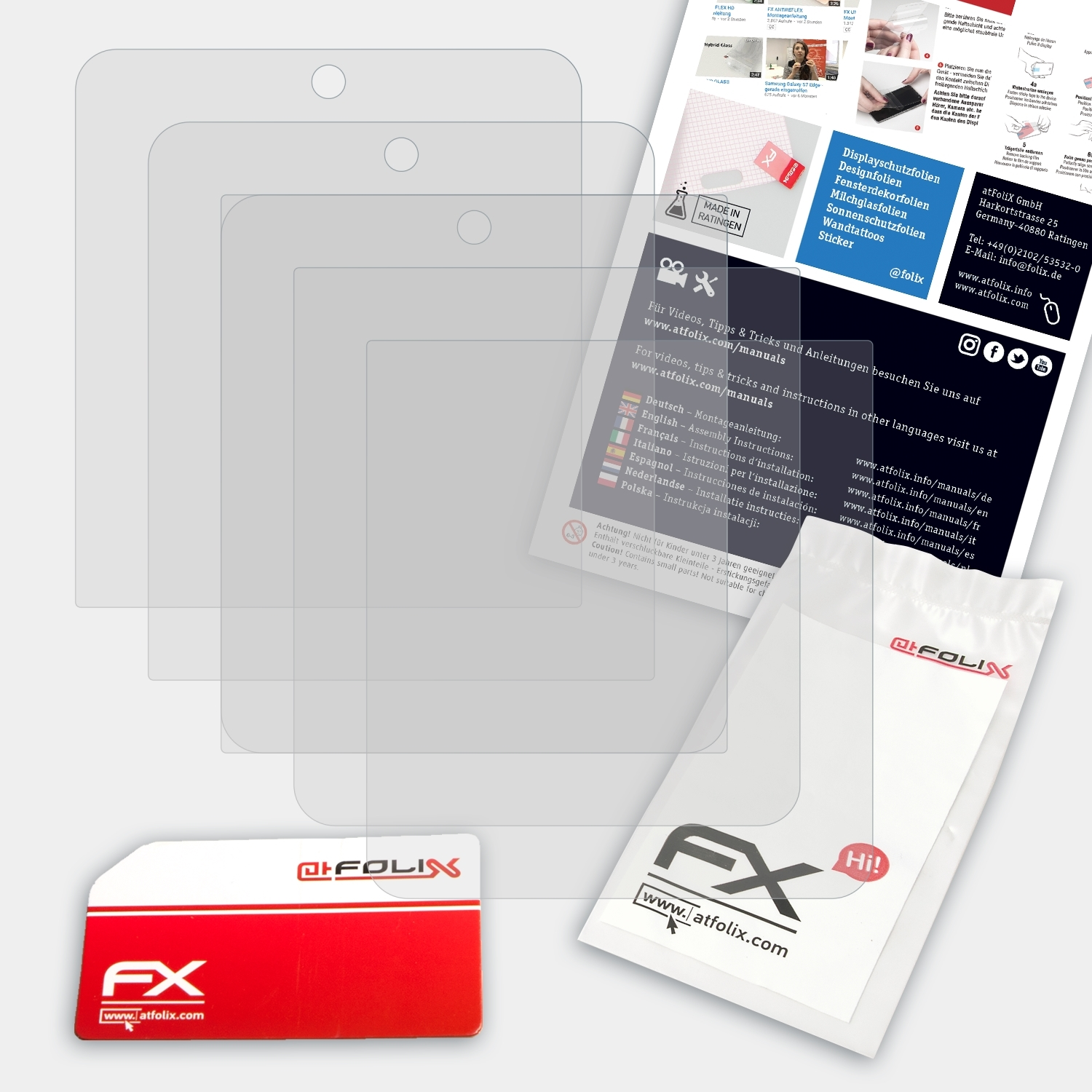 ATFOLIX FX-Antireflex Pocket) P50 3x Displayschutz(für Huawei