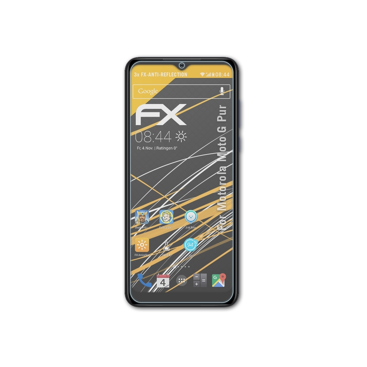 3x FX-Antireflex ATFOLIX Displayschutz(für Motorola G Pur) Moto