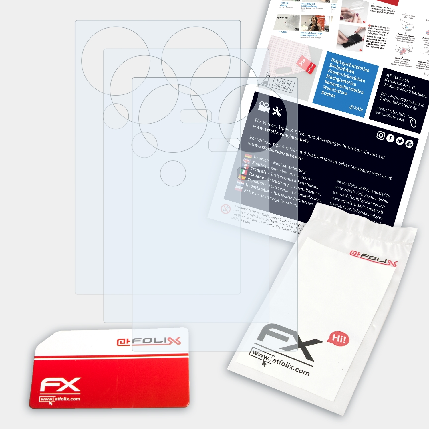 ATFOLIX 3x FX-Clear Displayschutz(für Vivo Lens) iQOO 9