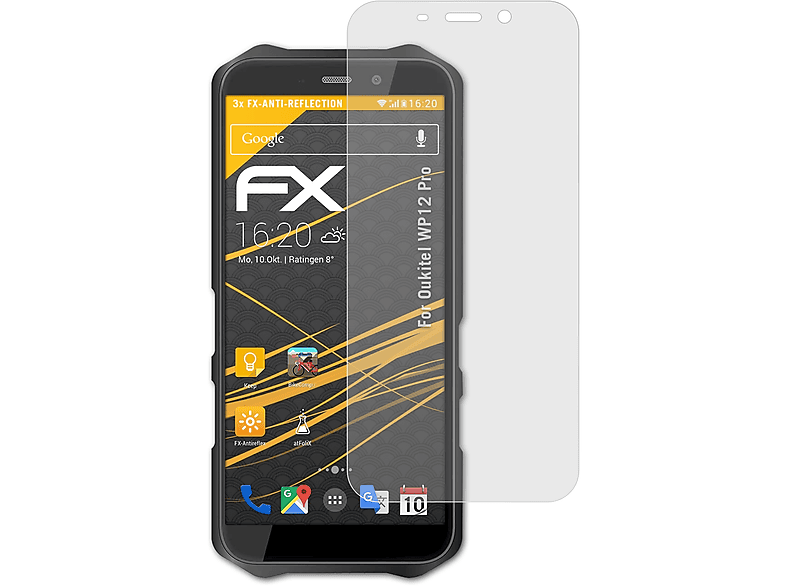 ATFOLIX 3x FX-Antireflex Displayschutz(für Oukitel WP12 Pro)