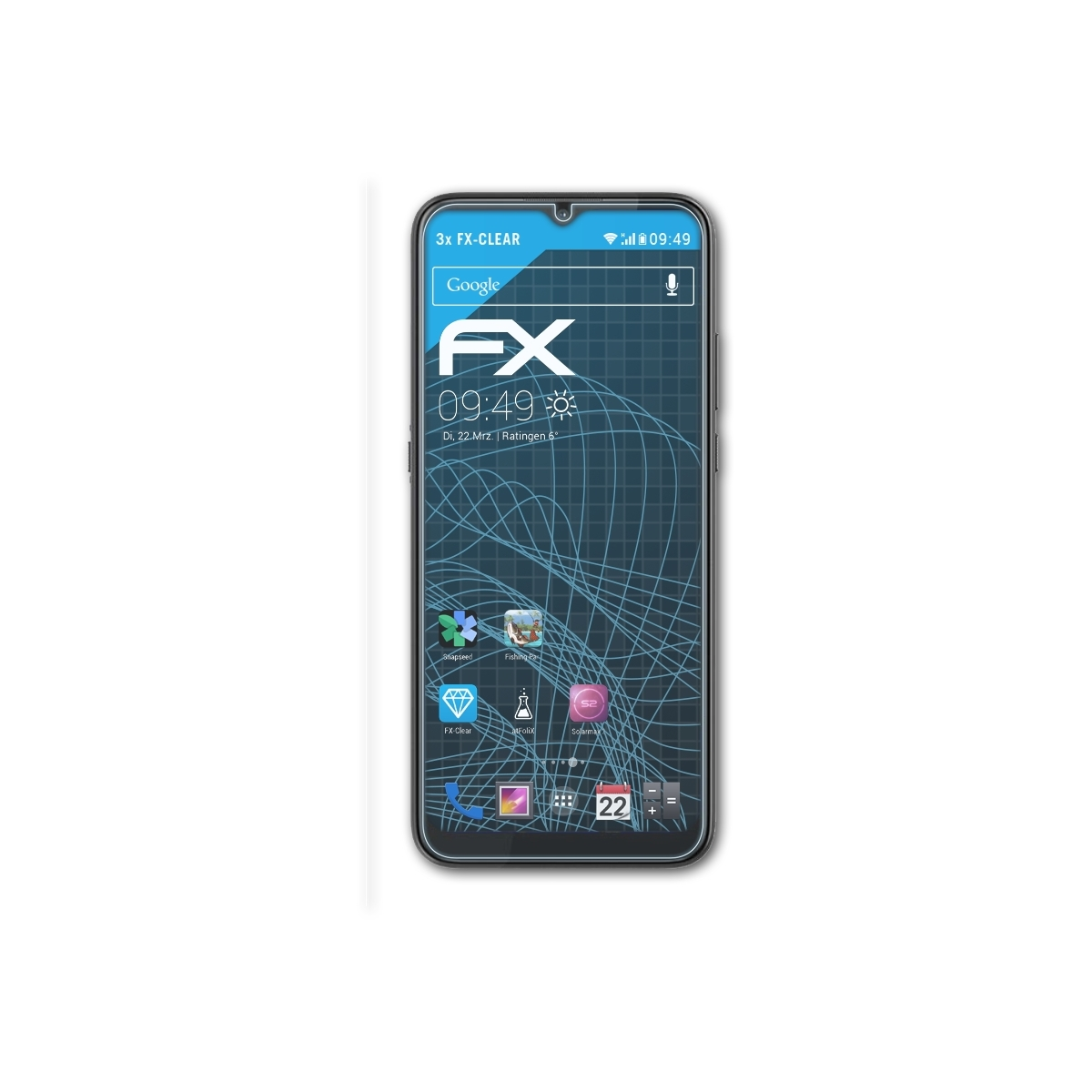 Wildfire Displayschutz(für ATFOLIX Plus) 3x E2 HTC FX-Clear