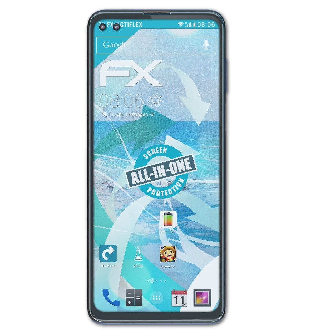ATFOLIX 3x FX-ActiFleX Displayschutz(für Motorola 5G) One