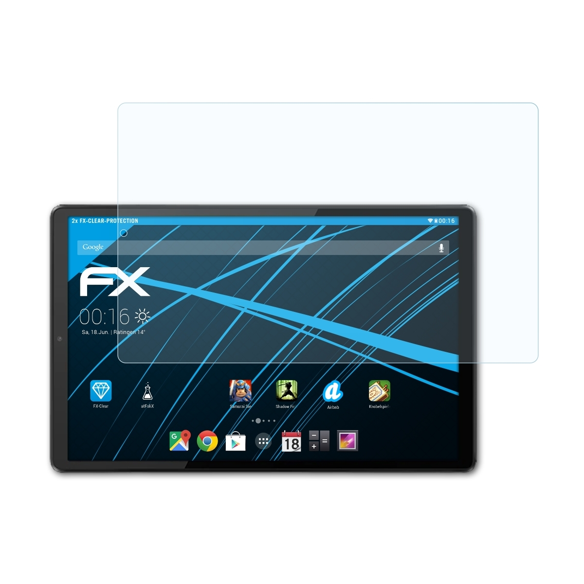 ATFOLIX 2x Displayschutz(für Lenovo Tab FX-Clear K10)