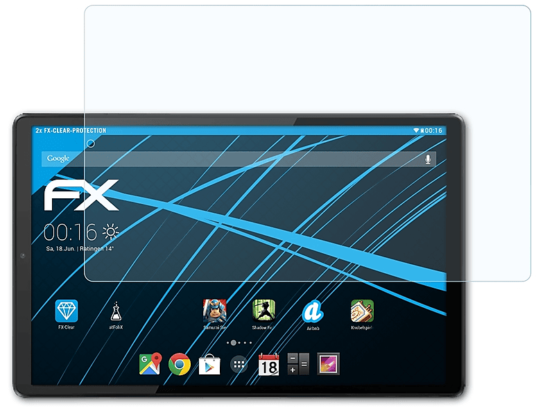 ATFOLIX 2x FX-Clear Displayschutz(für Lenovo Tab K10)