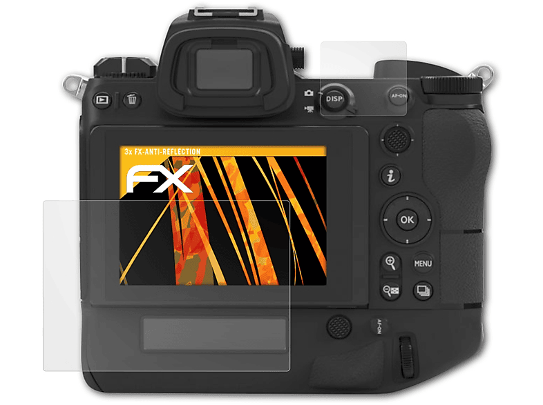 9) Displayschutz(für Z 3x ATFOLIX FX-Antireflex Nikon