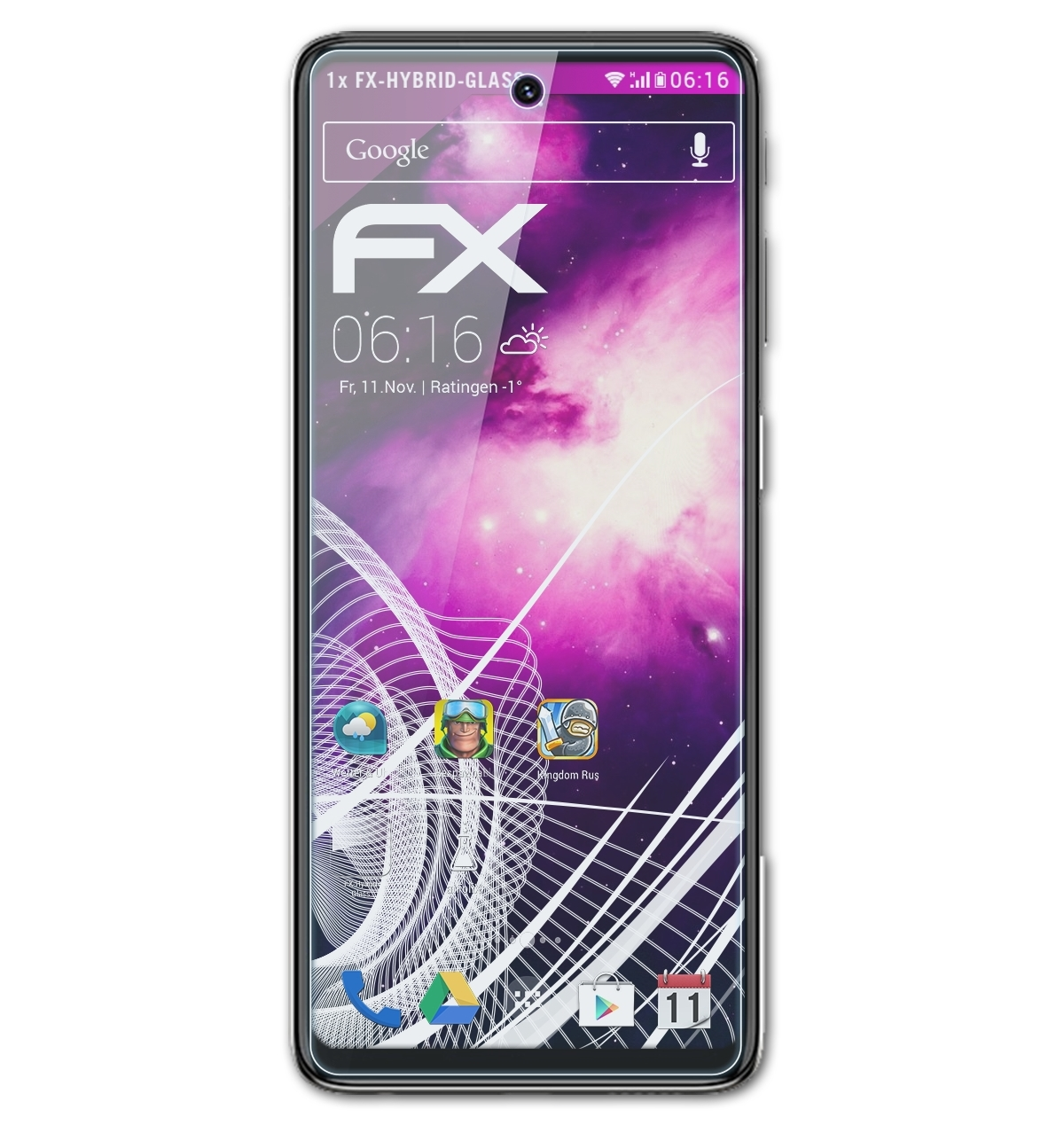 Schutzglas(für FX-Hybrid-Glass Moto G51 Motorola 5G) ATFOLIX