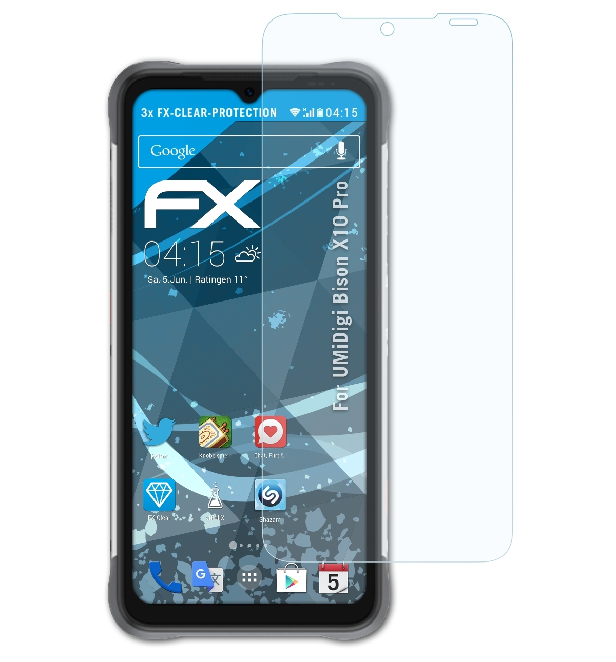 FX-Clear X10 Displayschutz(für 3x UMiDigi Pro) Bison ATFOLIX
