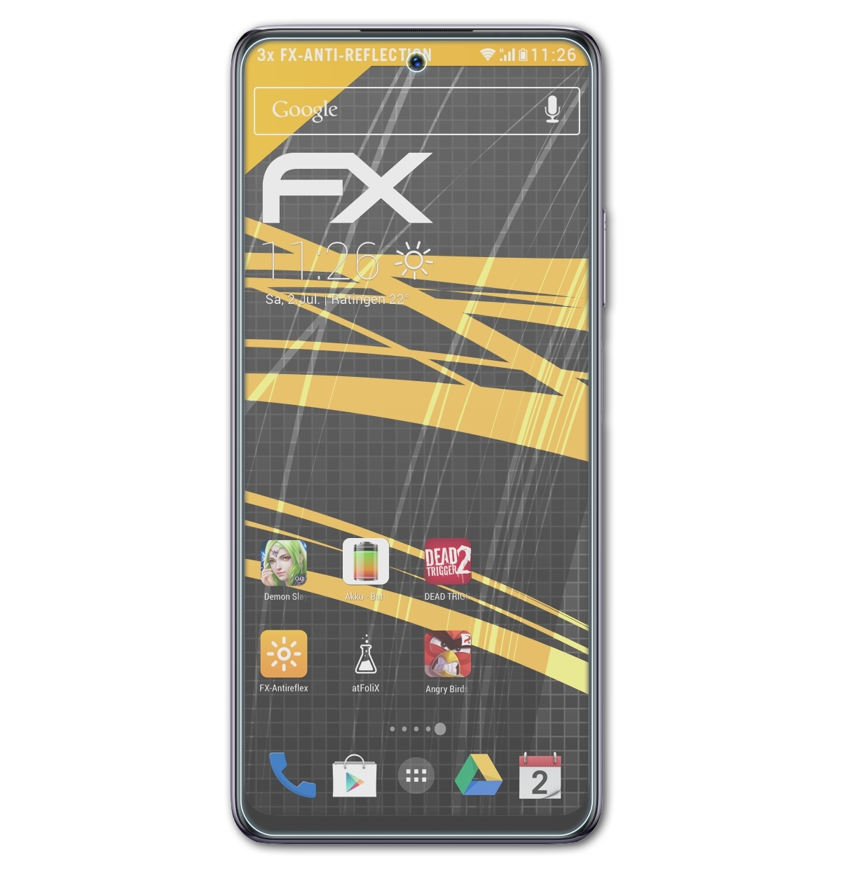 3x FX-Antireflex Note 10) Infinix Displayschutz(für ATFOLIX