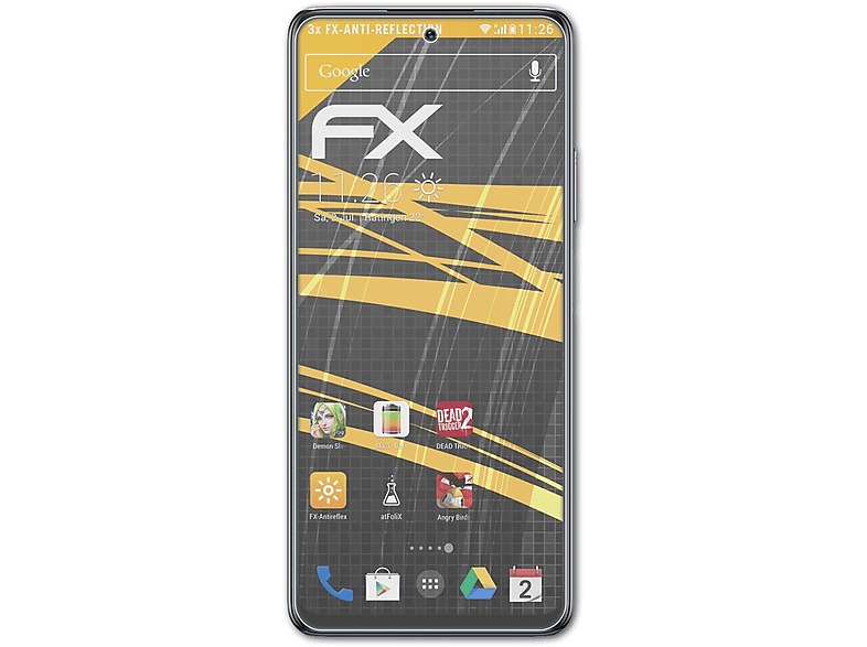 ATFOLIX 3x FX-Antireflex Displayschutz(für Infinix Note 10)