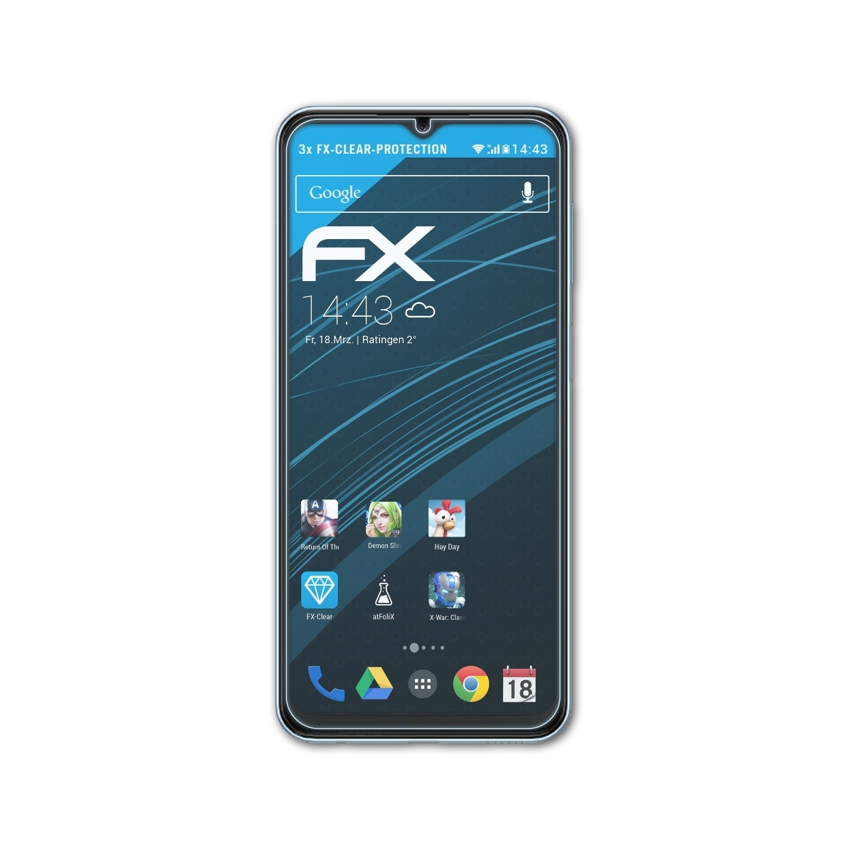 ATFOLIX 3x FX-Clear Displayschutz(für Samsung A23) Galaxy