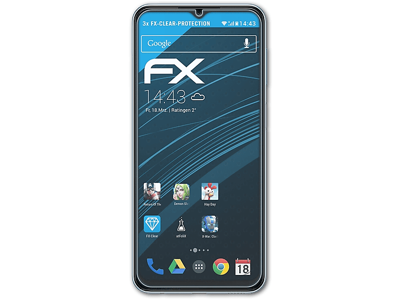 ATFOLIX 3x FX-Clear Displayschutz(für Galaxy A23) Samsung
