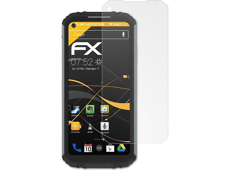 3x FX-Antireflex Oukitel ATFOLIX WP16) Displayschutz(für