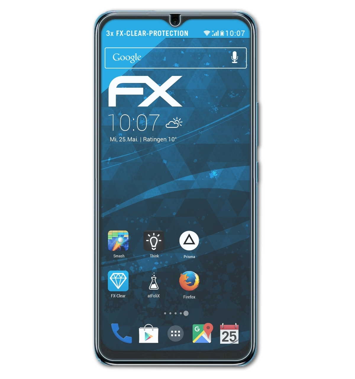 ATFOLIX 3x Displayschutz(für FX-Clear 6) Infinix Smart