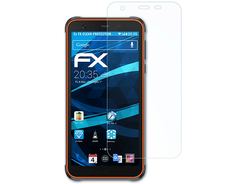 ATFOLIX 3x FX-Clear Displayschutz(für Blackview BV6300 Pro)