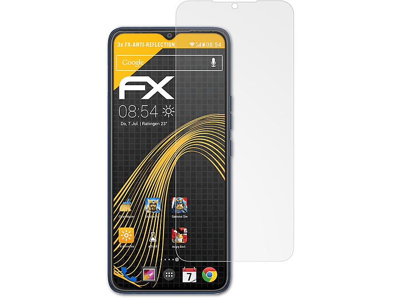 ATFOLIX 3x FX-Antireflex Displayschutz(für Tecno 5 Pop Pro)