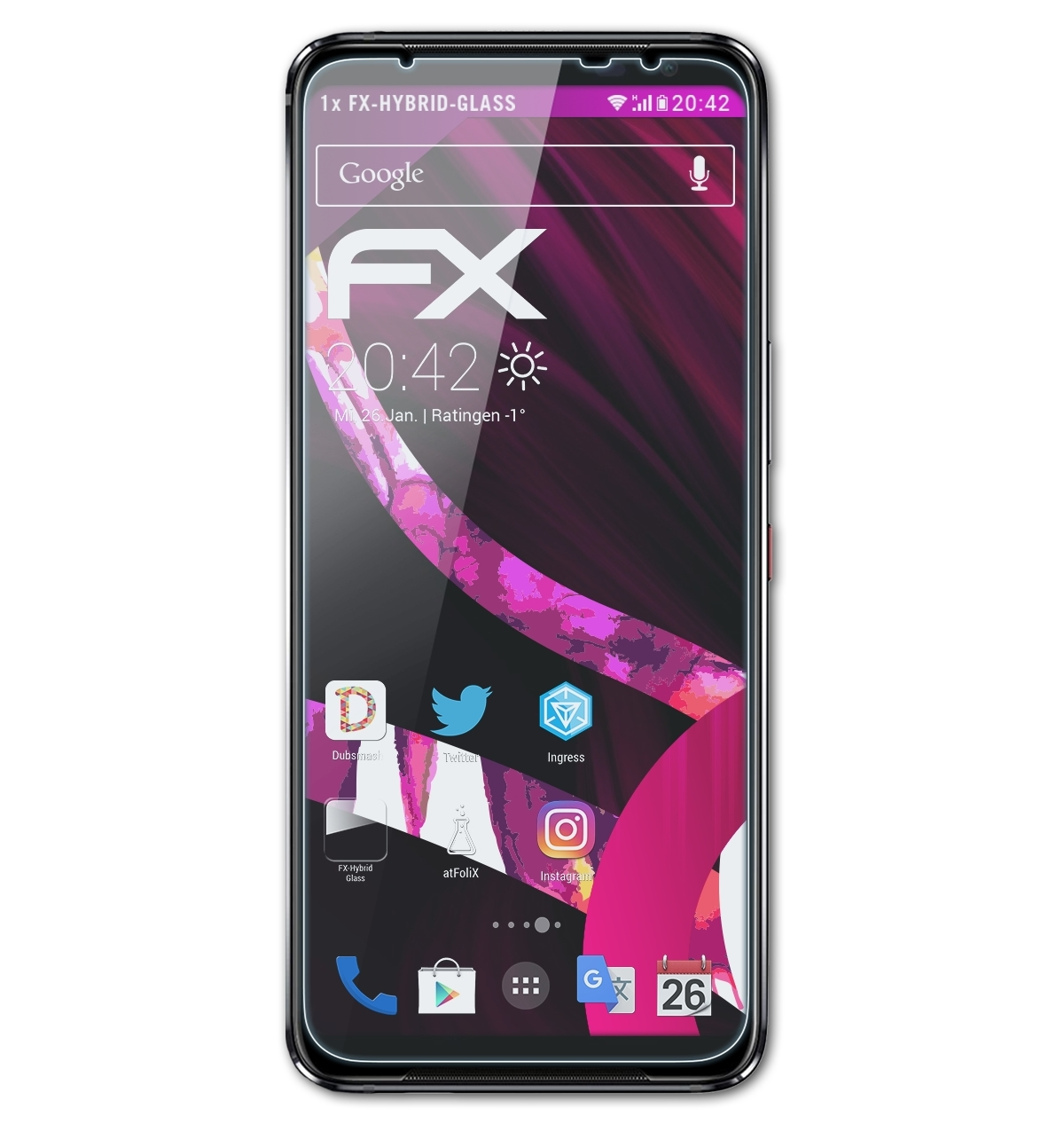 ATFOLIX FX-Hybrid-Glass Schutzglas(für Asus ROG 5) Phone