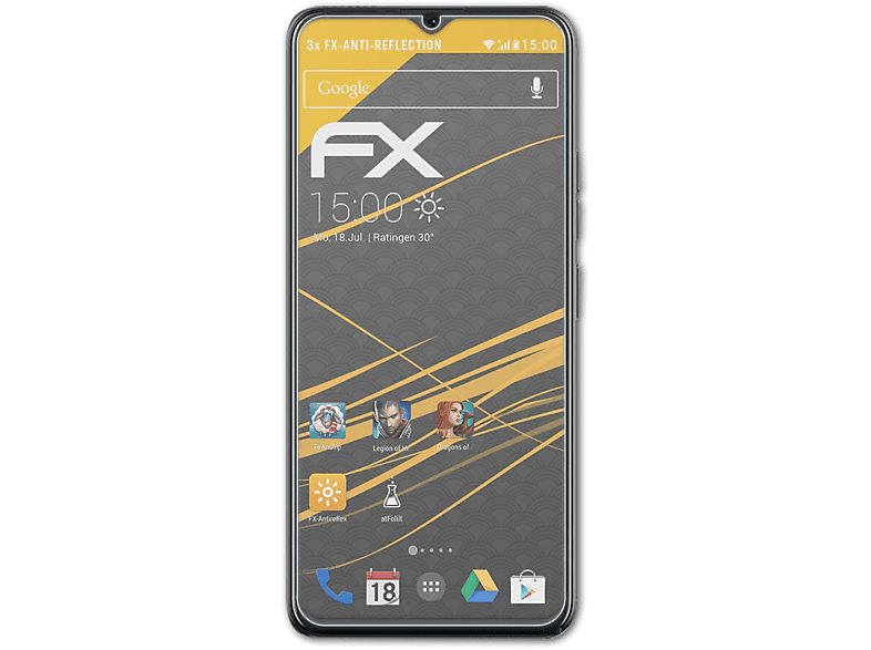 ATFOLIX 3x FX-Antireflex Displayschutz(für Coolpad Cool 20 Pro)