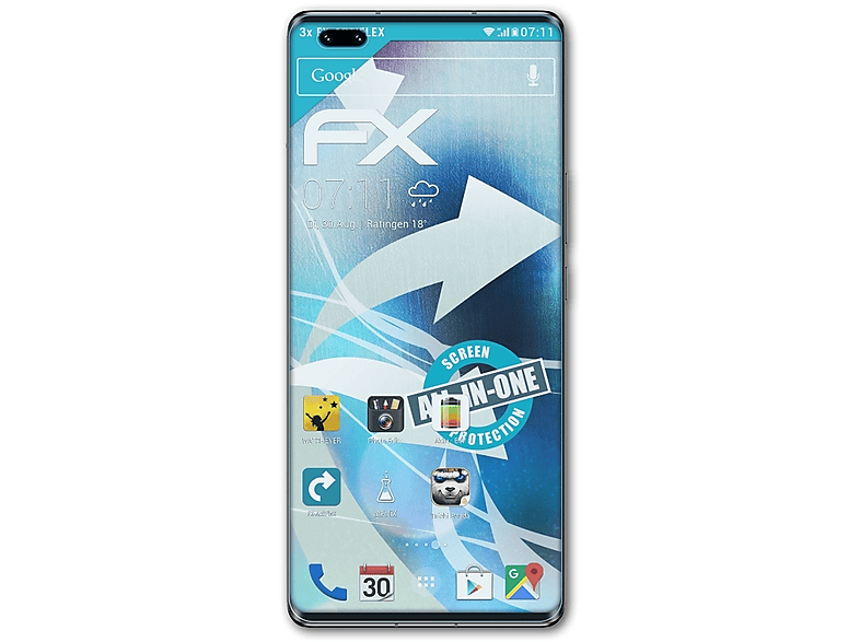 ATFOLIX 3x FX-ActiFleX Displayschutz(für Honor V40 View) | Displayschutzfolien & Gläser
