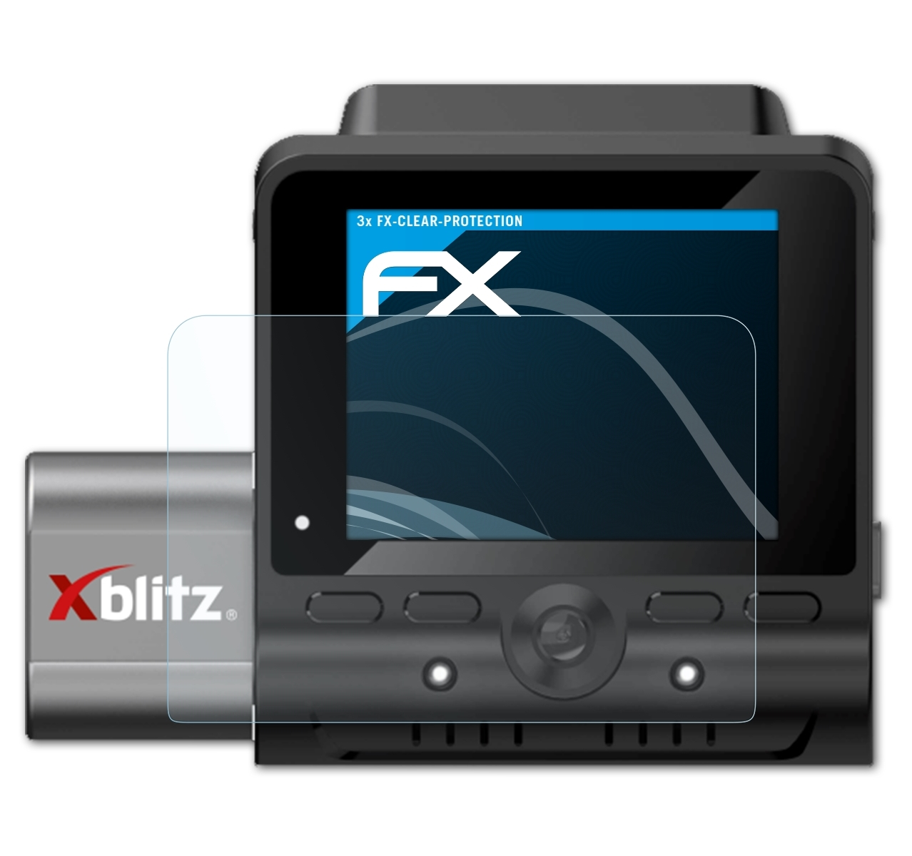 ATFOLIX 3x FX-Clear Displayschutz(für Xblitz GPS) Dual 2