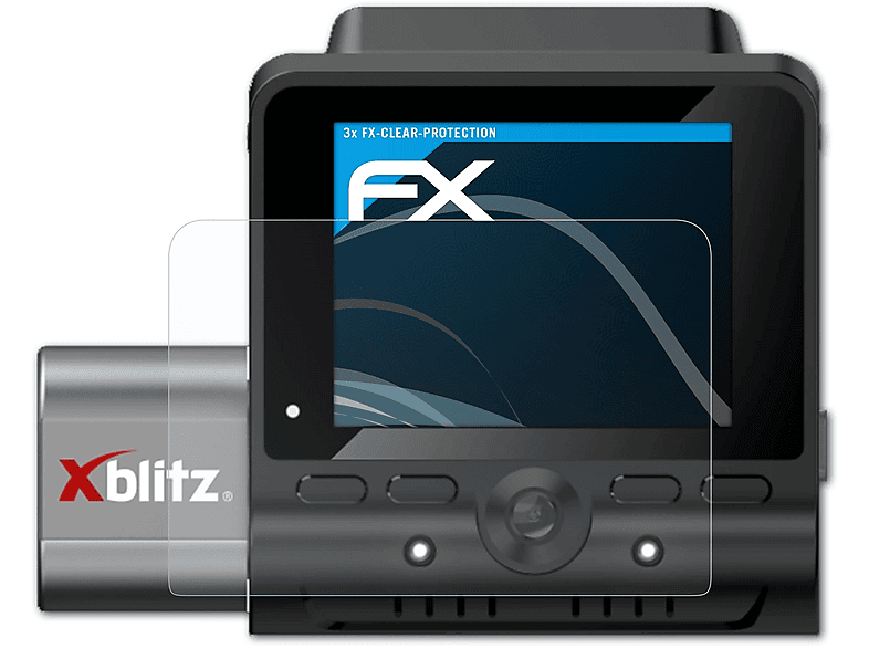 ATFOLIX 3x FX-Clear Displayschutz(für Xblitz Dual 2 GPS)