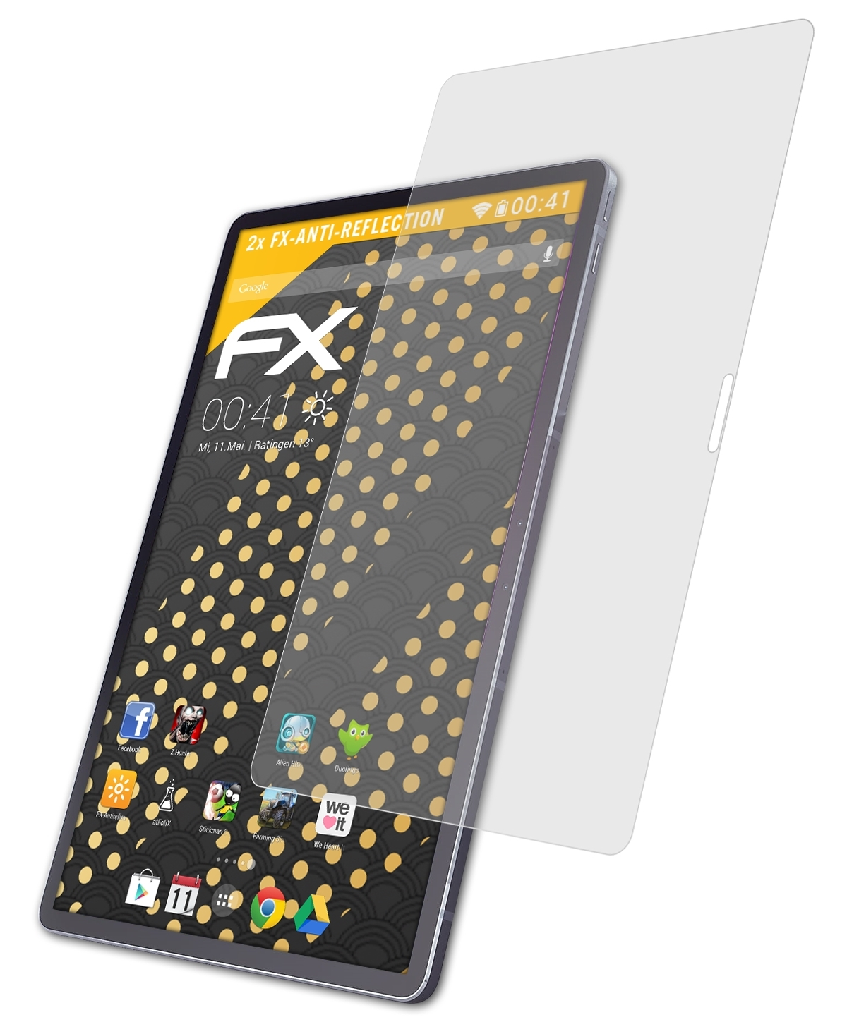 Pro ATFOLIX FX-Antireflex (SD870)) Displayschutz(für Pad Lenovo 2x 11.5