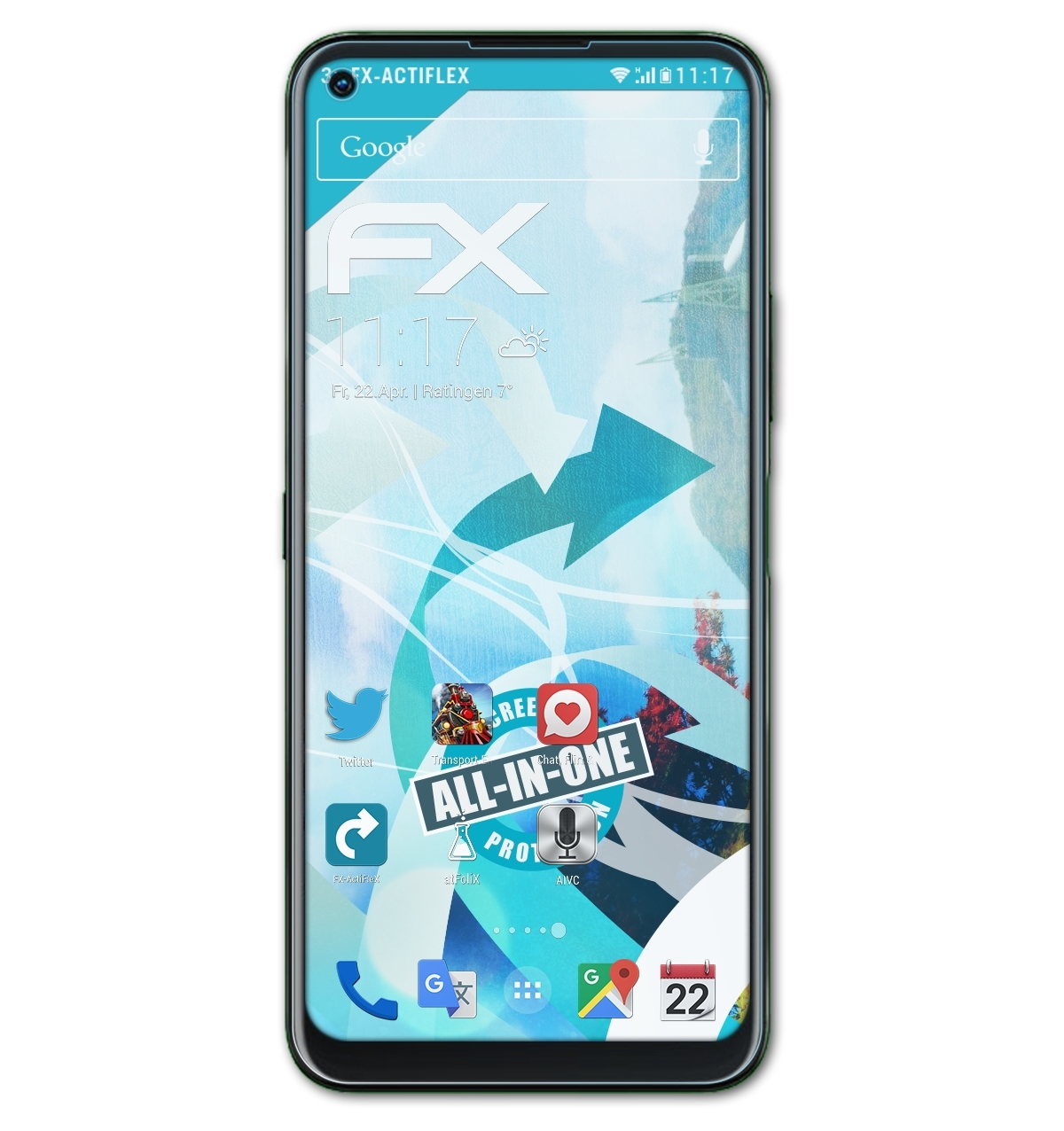ATFOLIX 3x FX-ActiFleX Displayschutz(für Nokia 8 V)