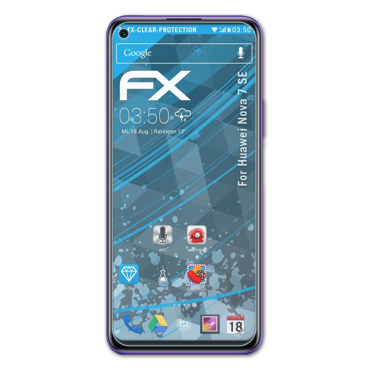 ATFOLIX 3x FX-Clear Displayschutz(für SE) Nova Huawei 7