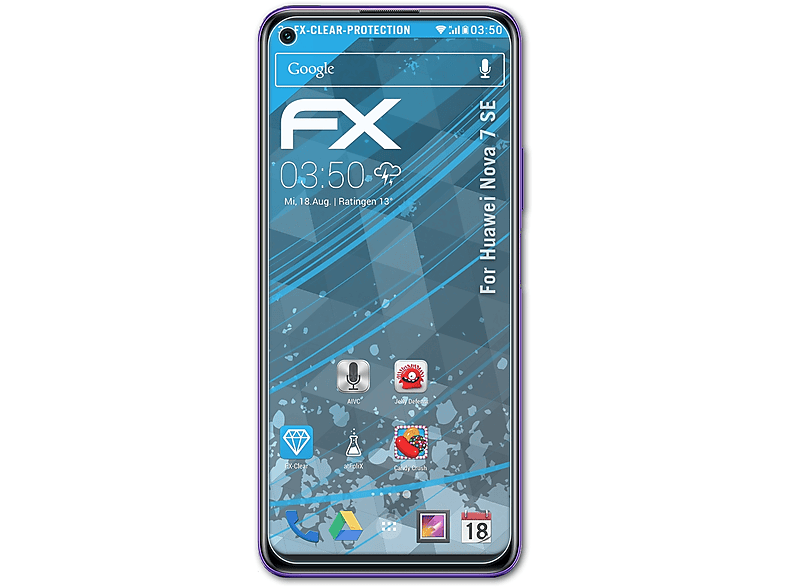 ATFOLIX 3x FX-Clear Displayschutz(für Huawei Nova 7 SE)