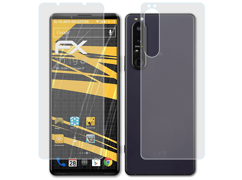 Sony Displayschutz(für 1 Xperia FX-Antireflex ATFOLIX III) 3x