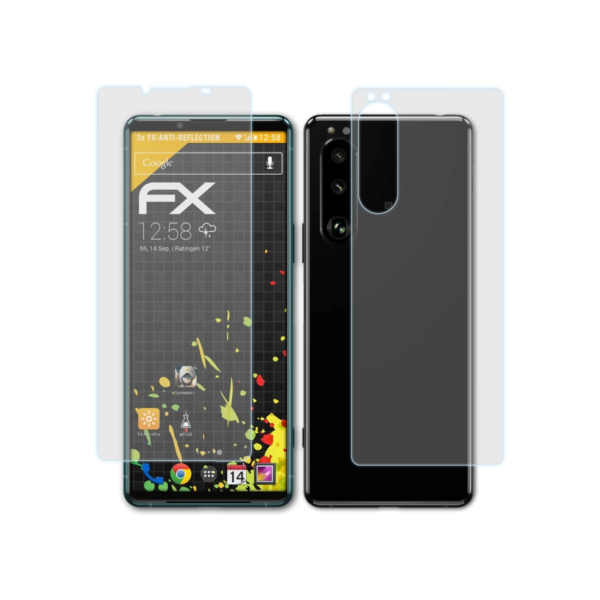 ATFOLIX 3x FX-Antireflex III) Sony Xperia 5 Displayschutz(für