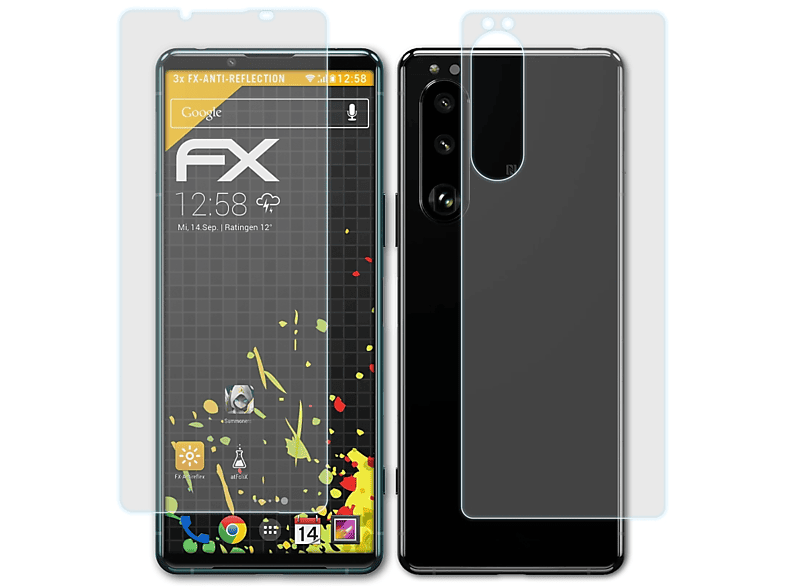 ATFOLIX 3x FX-Antireflex Displayschutz(für Sony Xperia 5 III)