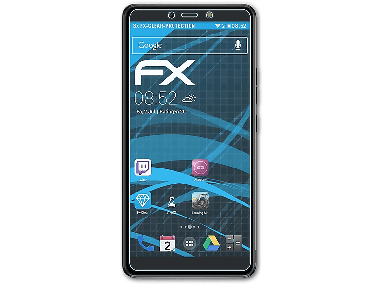 ATFOLIX 3x FX-Clear Displayschutz(für Tecno Pop 2 Plus)