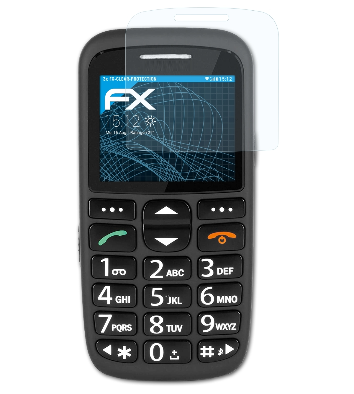 ATFOLIX 3x FX-Clear Displayschutz(für Technisat Isi 3) TechniPhone