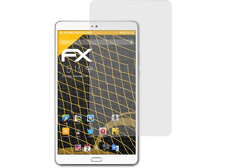 ATFOLIX 2x FX-Antireflex Displayschutz(für Teclast M89 Pro)