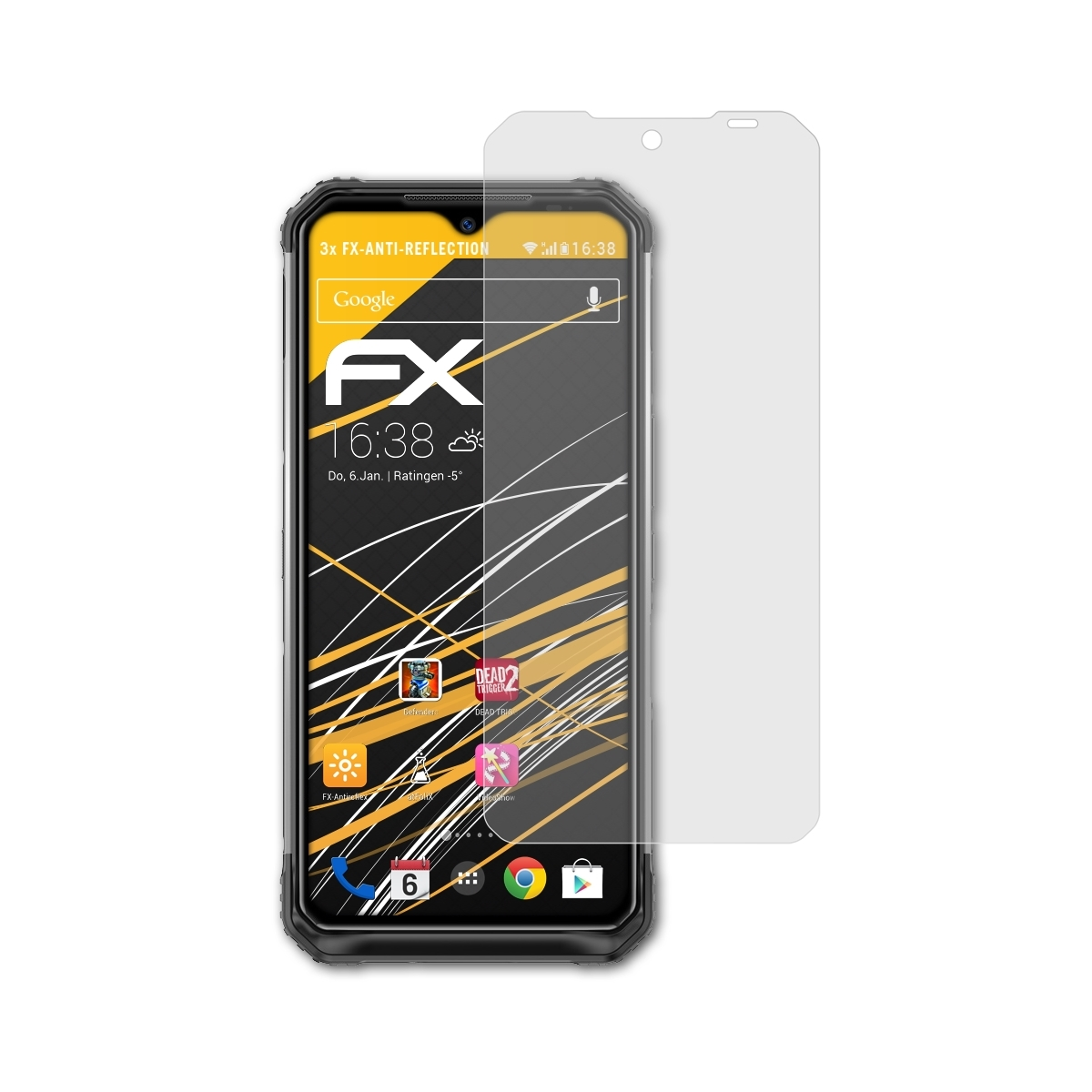 ATFOLIX 3x FX-Antireflex Doogee Displayschutz(für S95)
