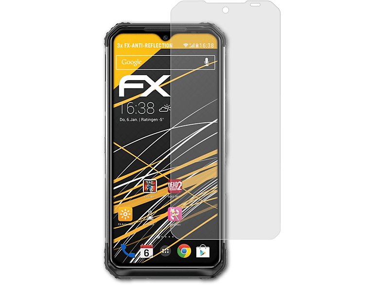 ATFOLIX 3x FX-Antireflex Displayschutz(für Doogee S95)