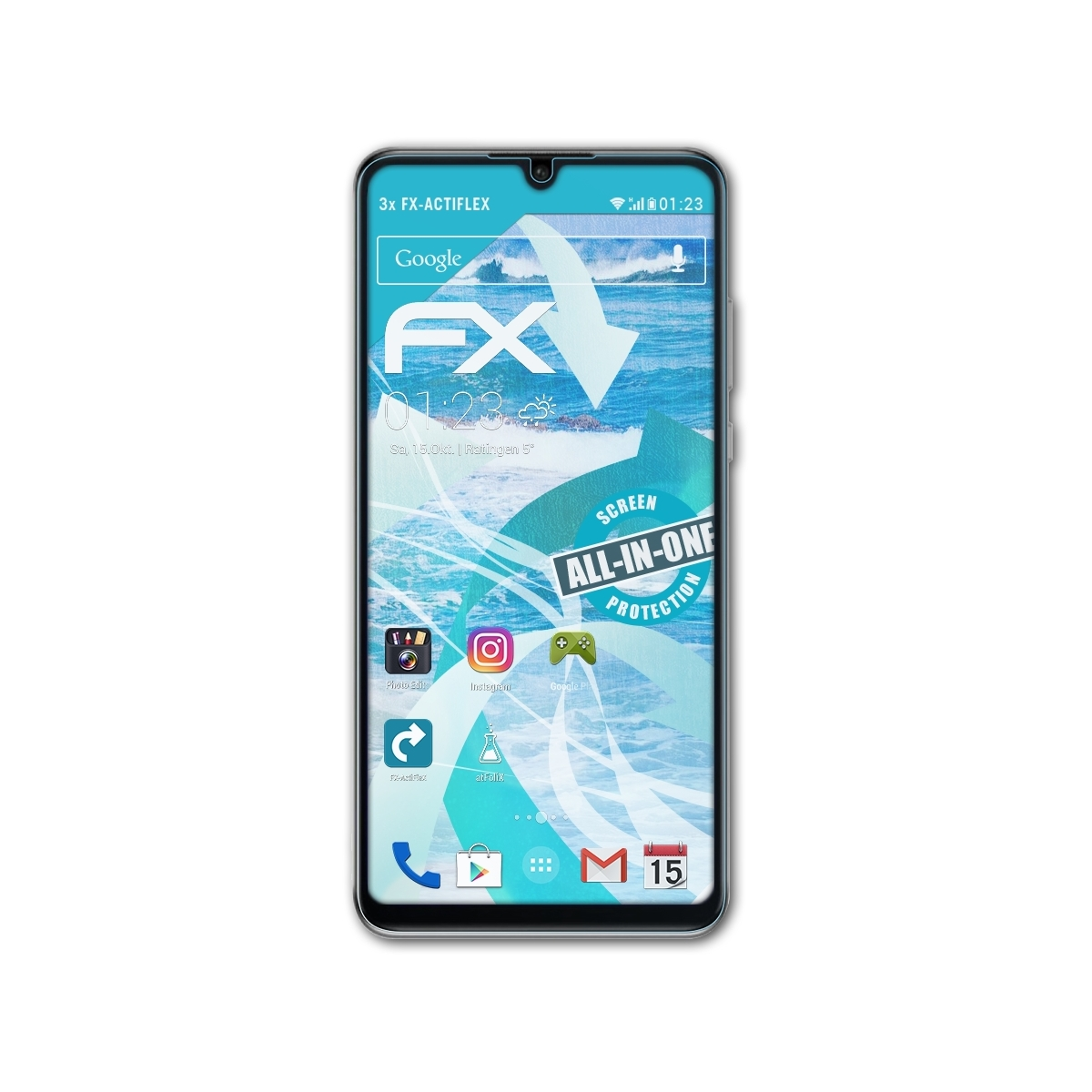 ATFOLIX Huawei 20S) 3x Honor FX-ActiFleX Displayschutz(für