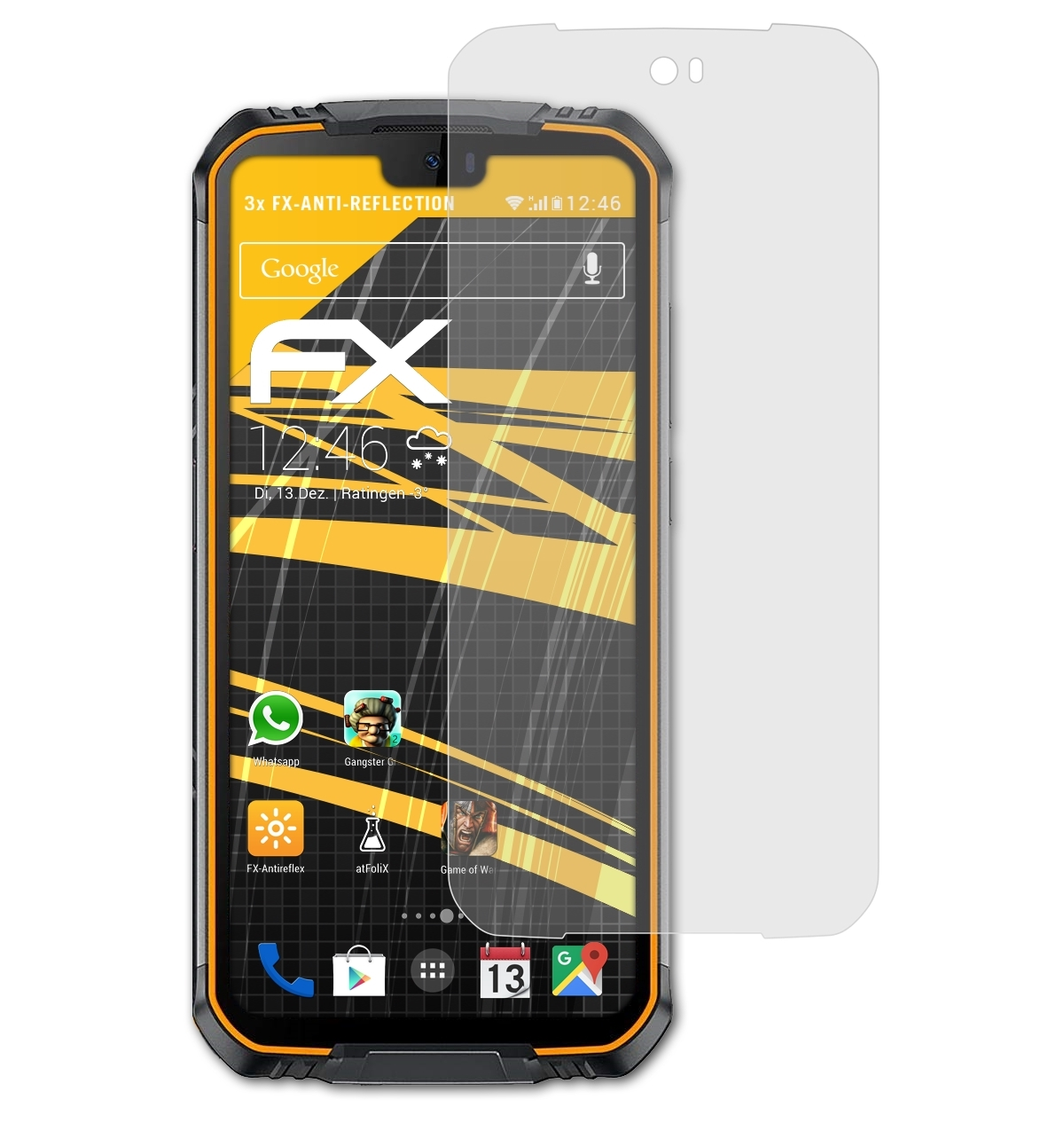 FX-Antireflex Pro) ATFOLIX S68 Doogee Displayschutz(für 3x