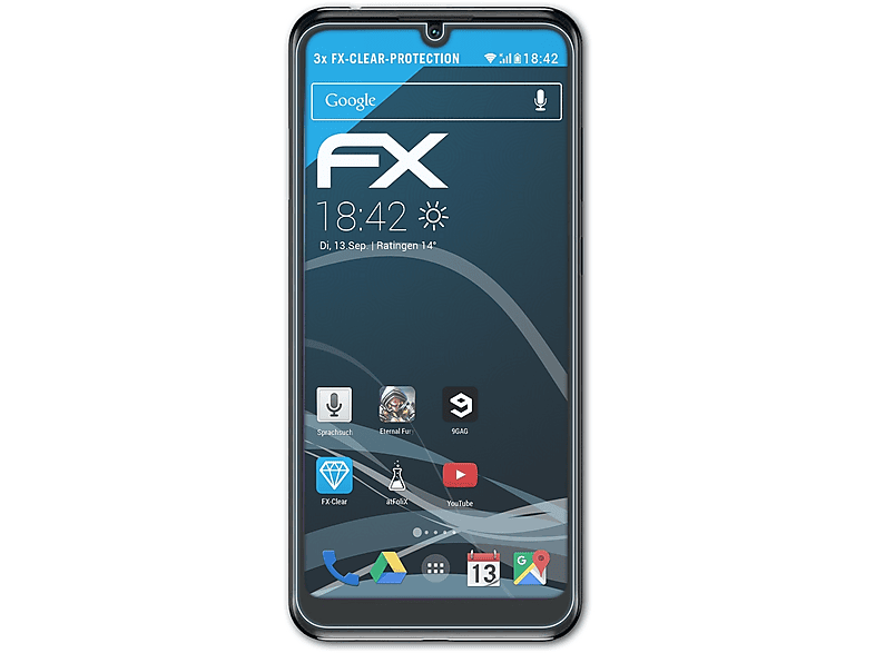 ATFOLIX 3x FX-Clear Displayschutz(für ZTE Blade A5 (2020))