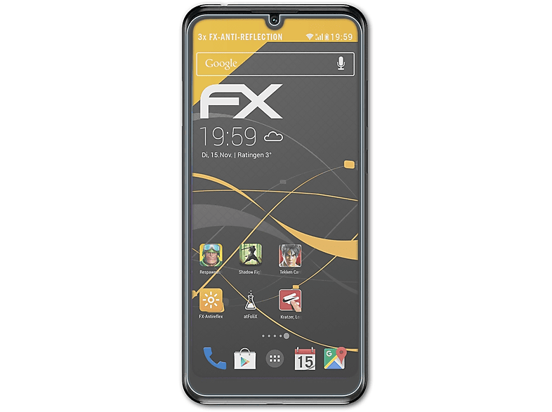 ATFOLIX 3x FX-Antireflex Displayschutz(für A5 ZTE (2020)) Blade