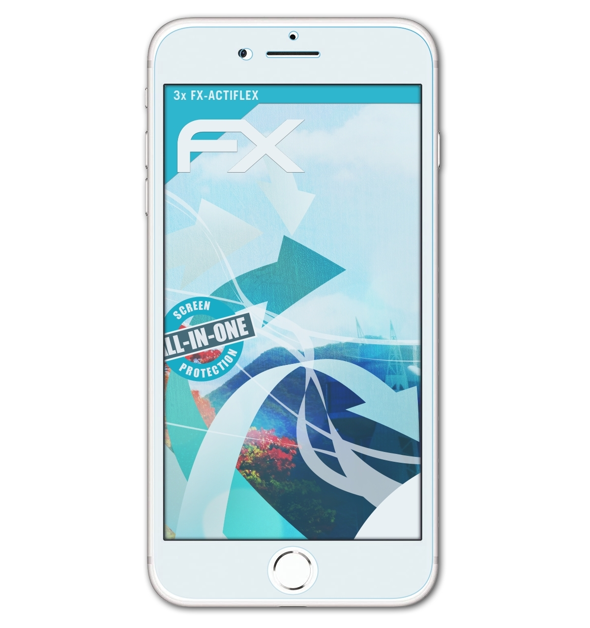 iPhone Apple Displayschutz(für (Casefit)) FX-ActiFleX 3x 8 ATFOLIX