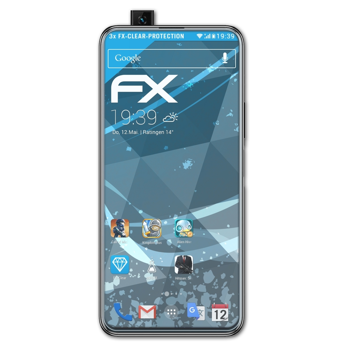 ATFOLIX 3x Y9a) FX-Clear Displayschutz(für Huawei