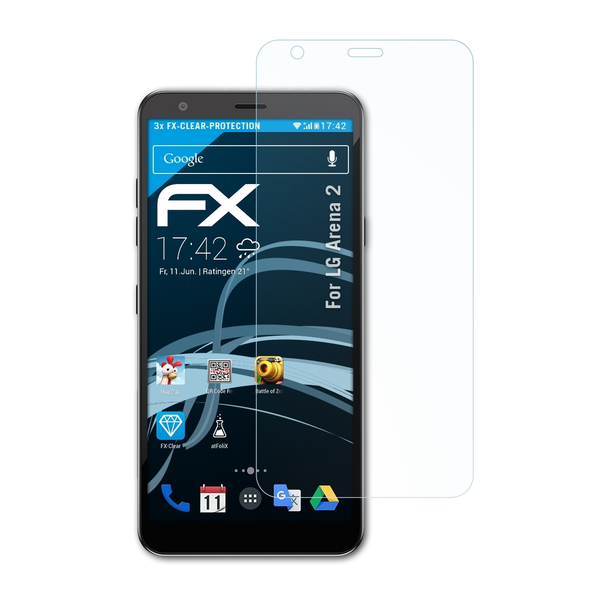 LG FX-Clear Displayschutz(für Arena 2) 3x ATFOLIX