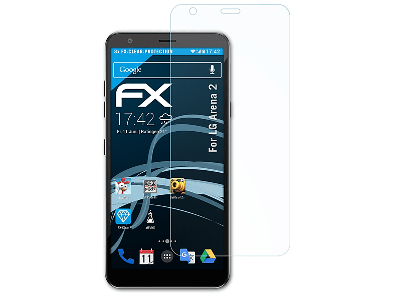 ATFOLIX 3x FX-Clear LG Arena 2) Displayschutz(für