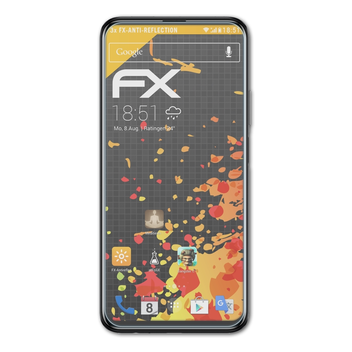 ATFOLIX 3x FX-Antireflex Displayschutz(für Y9s) Huawei